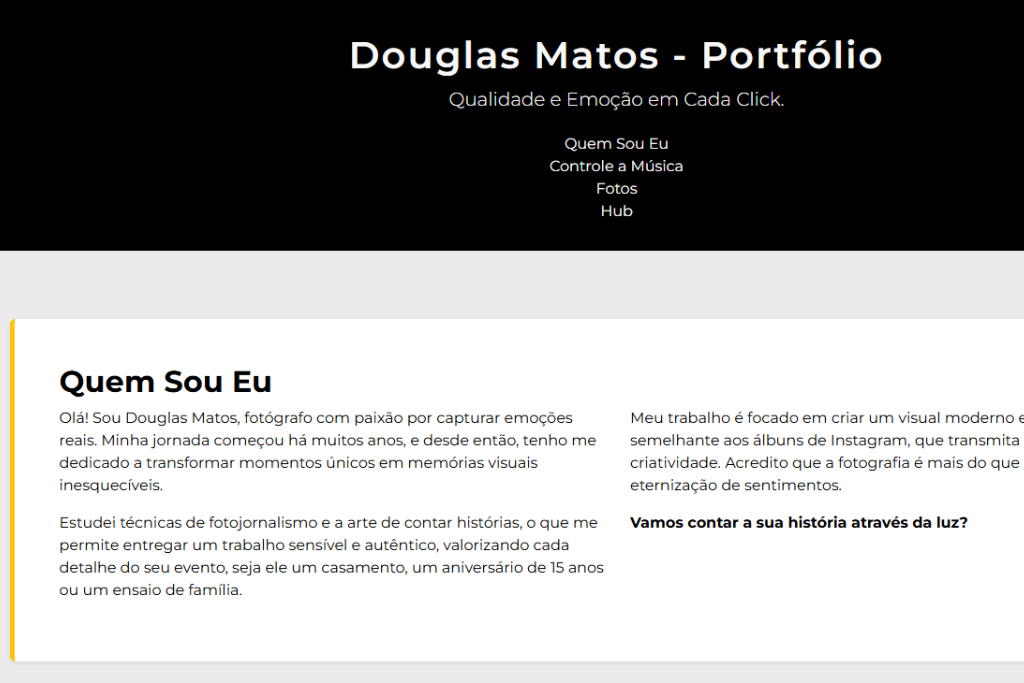 Projeto Douglas Matos - Portfólio
